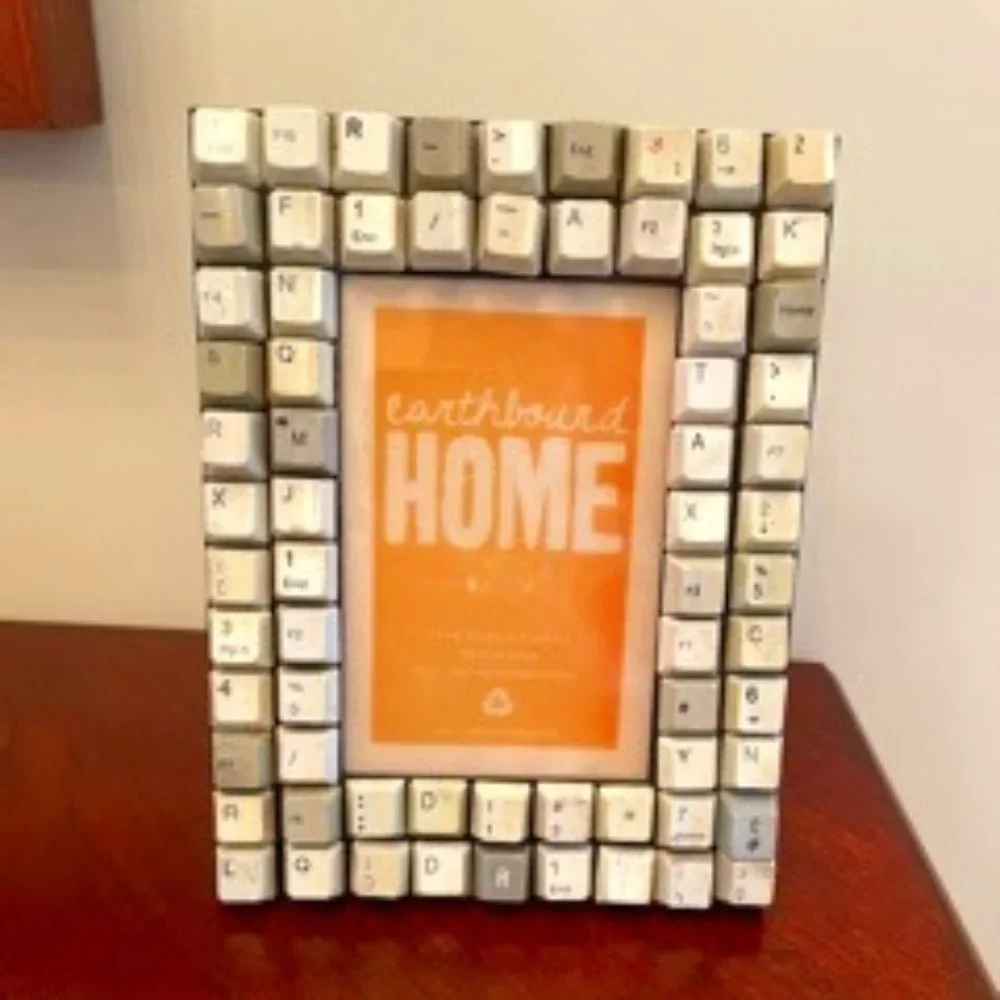 Upcycled Computer Keyboard Keys Frame - Picture 1 of 14